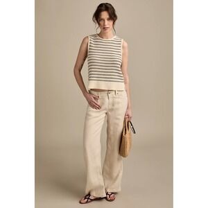 Lucky Brand Baggy Wide‑Leg Linen Pant – Size 14 Womens –NWOT $119- Trendy 2025